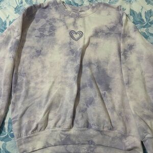 Pacsun Women's Purple Tie-Dye Sweater